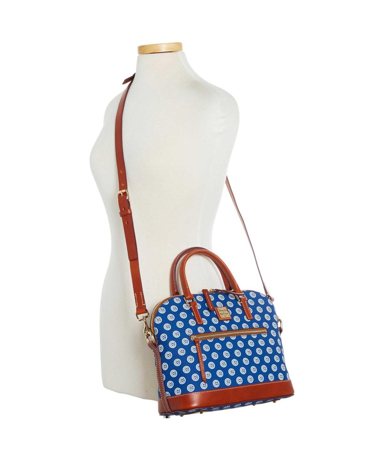 Dooney & Bourke Women's  Chicago Cubs Signature Domed Zip Satchel Purse In Blue