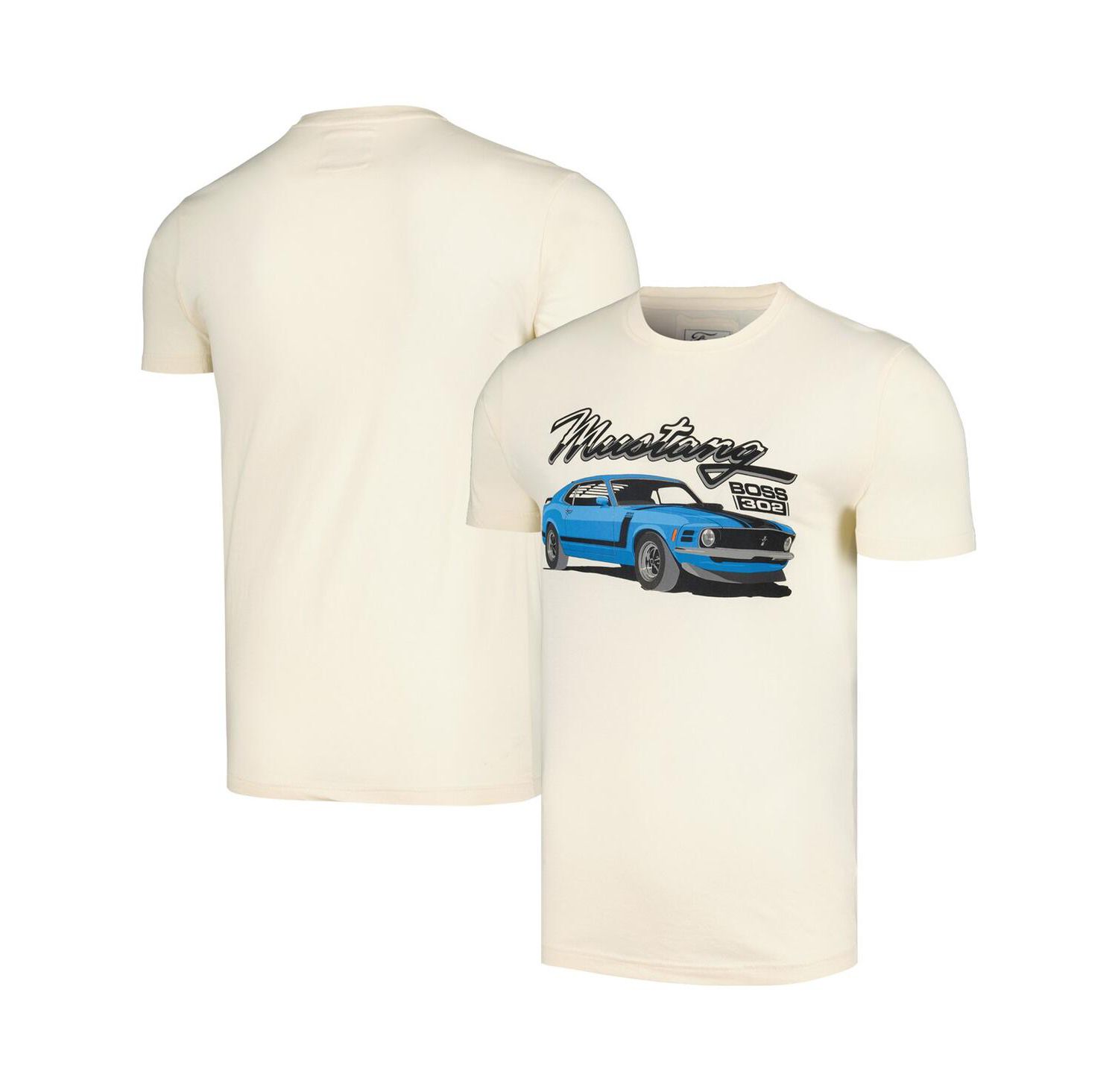 Men's Cream Distressed Mustang Brass Tacks T-shirt