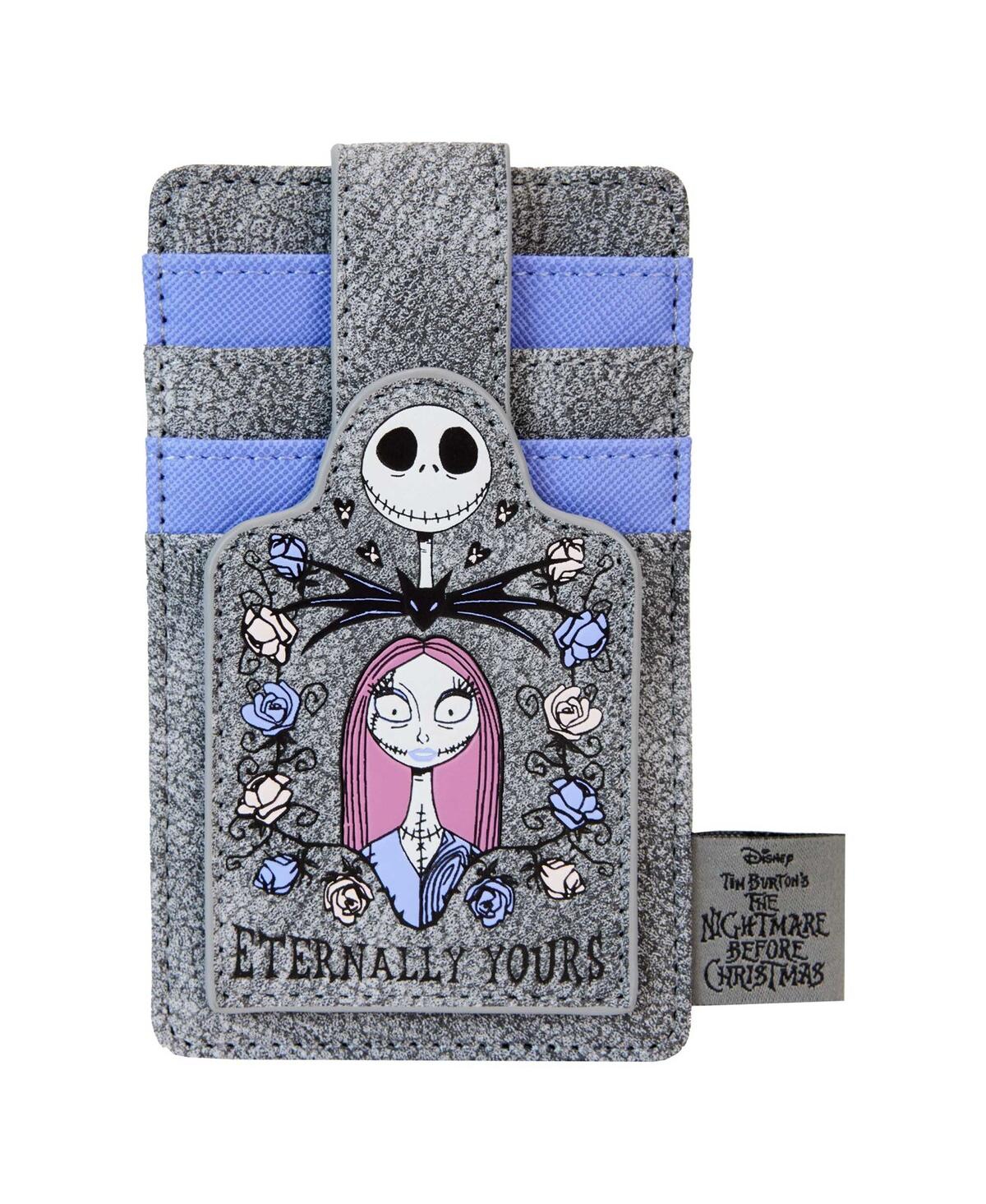Loungefly The Nightmare Before Christmas Jack And Sally Eternally Yours Cardholder In Gray