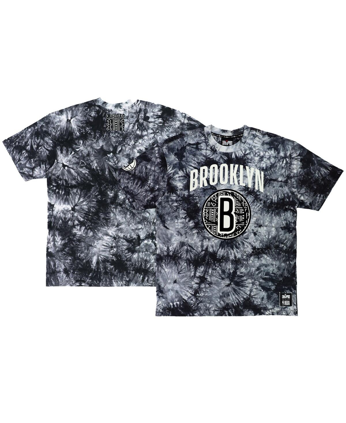 Men's and Women's Nba x Two Hype Black Brooklyn Nets Culture & Hoops Tie-Dye T-shirt - Black