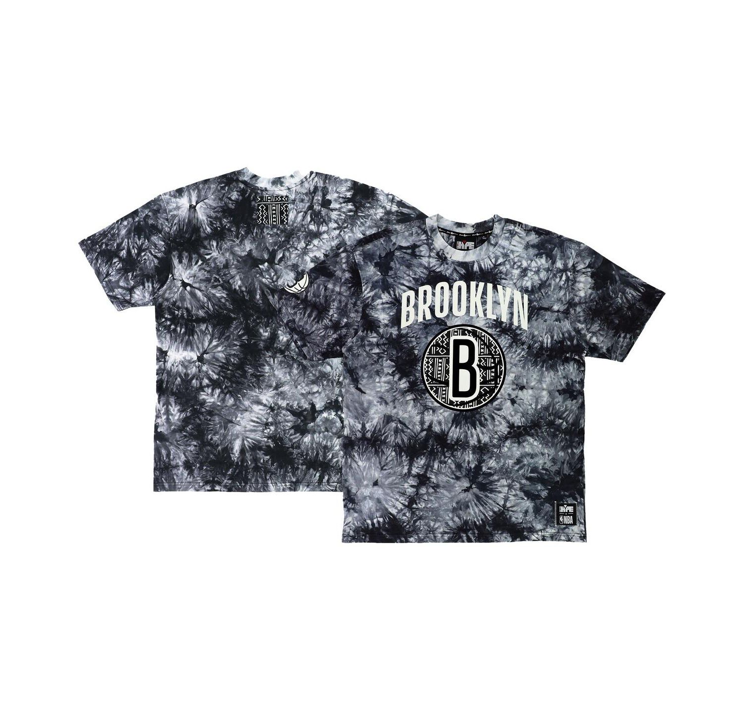 Men's and Women's NBA x Black Brooklyn Nets Culture & Hoops Tie-Dye T-shirt