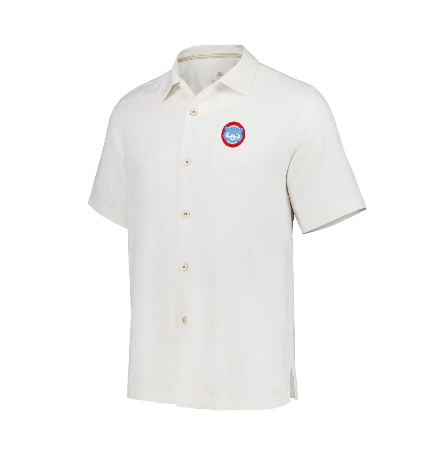 Мужская рубашка Tommy Bahama White Chicago Cubs Sport Tropic Isles Camp Button-Up — фото 3