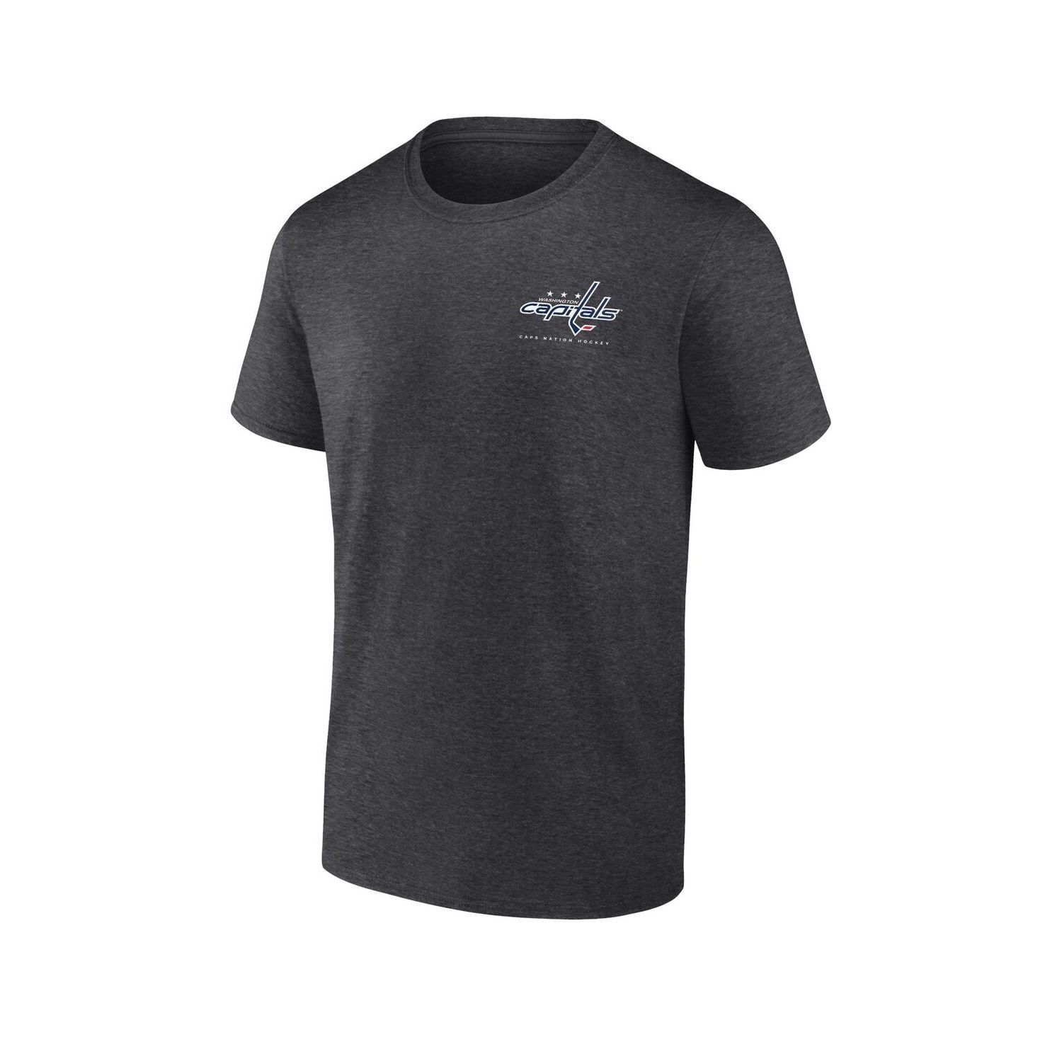 Men's Heather Charcoal Washington Capitals Backbone T-shirt
