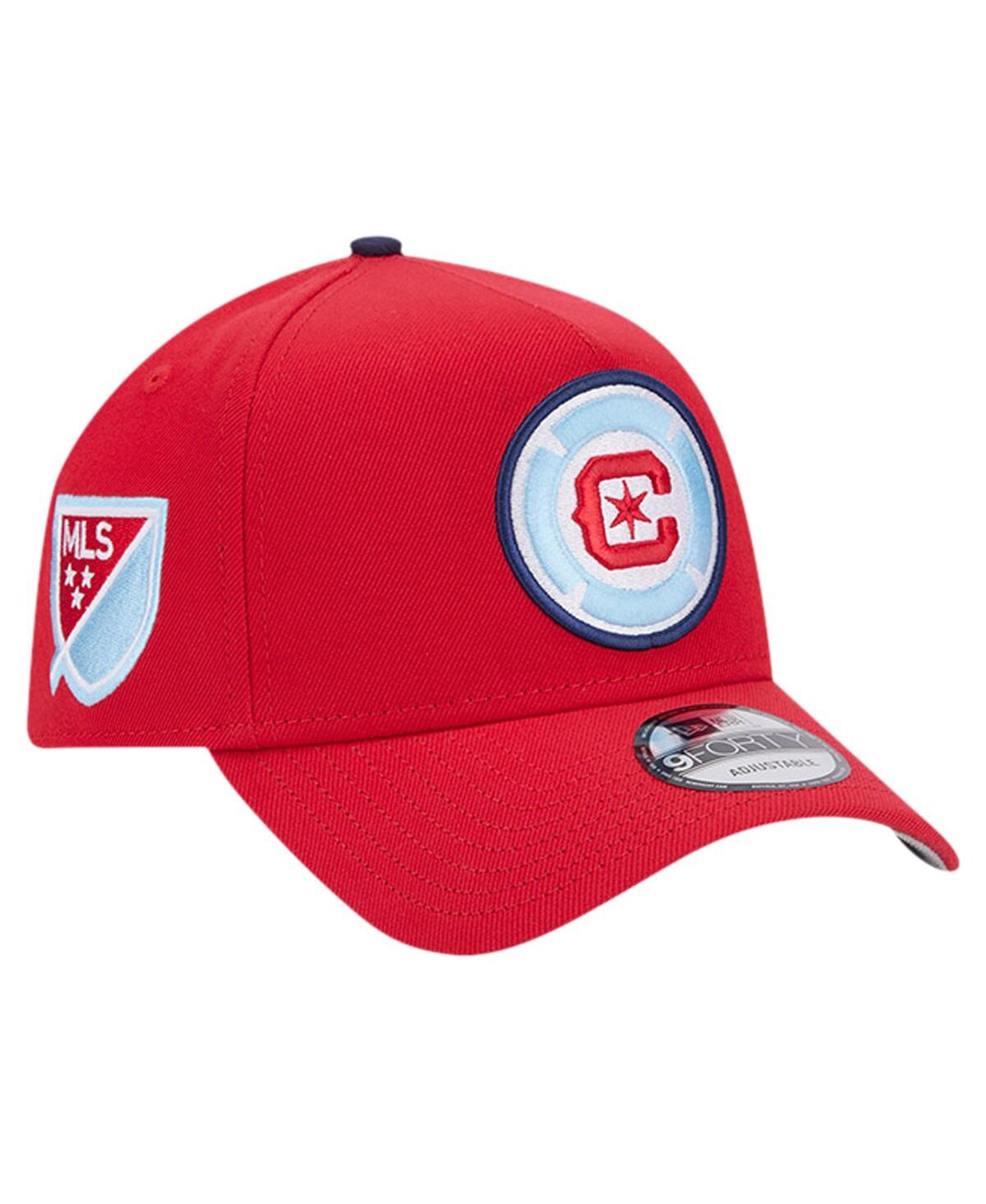 NEW ERA MEN'S NEW ERA RED CHICAGO FIRE 2024 KICK OFF COLLECTION 9FORTY A-FRAME ADJUSTABLE HAT