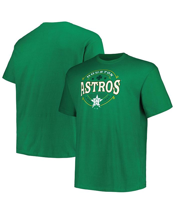 Profile Men's Kelly Green Houston Astros Big and Tall Celtic T