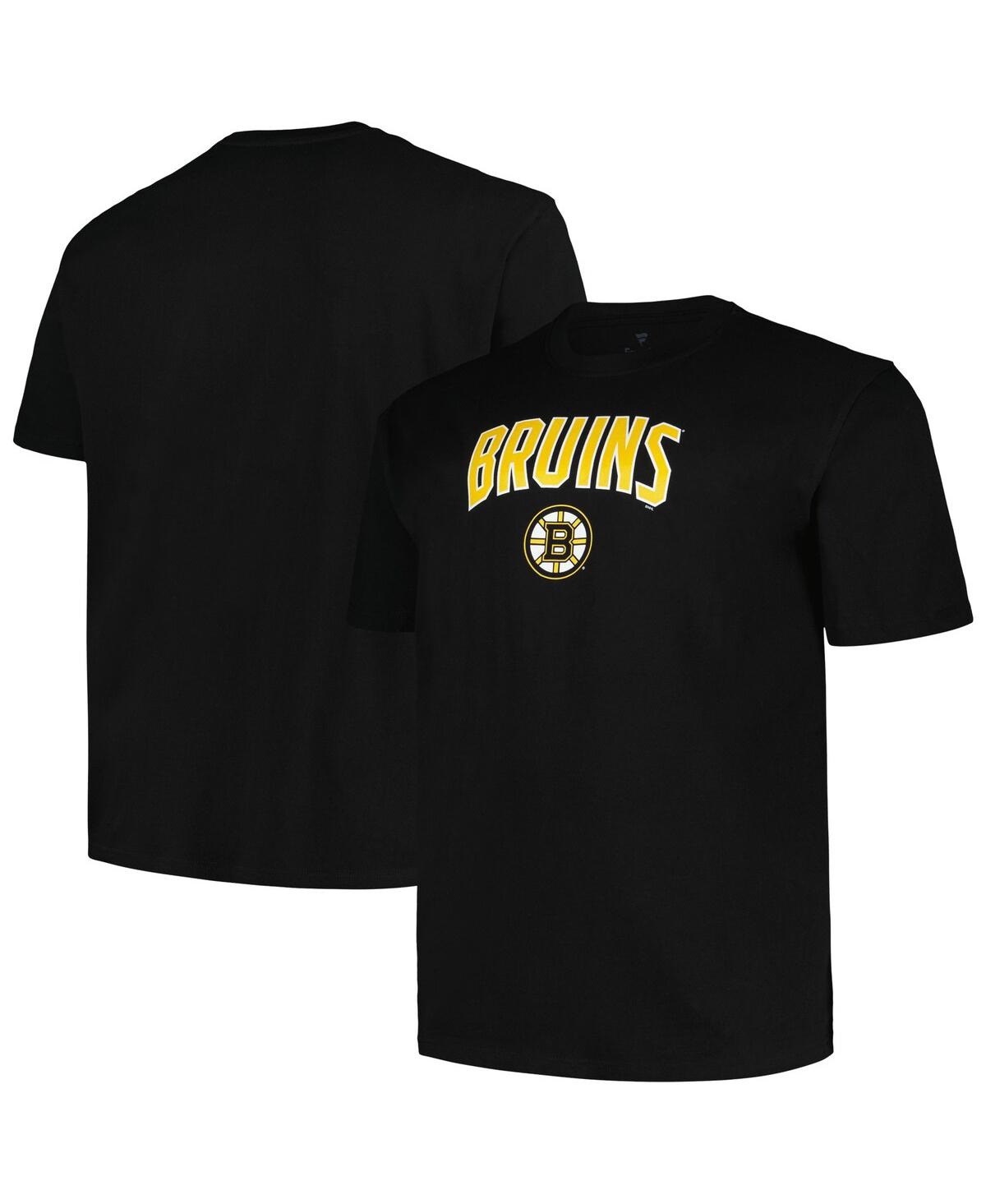 Shop Profile Men's  Black Boston Bruins Big And Tall Arch Over Logo T-shirt
