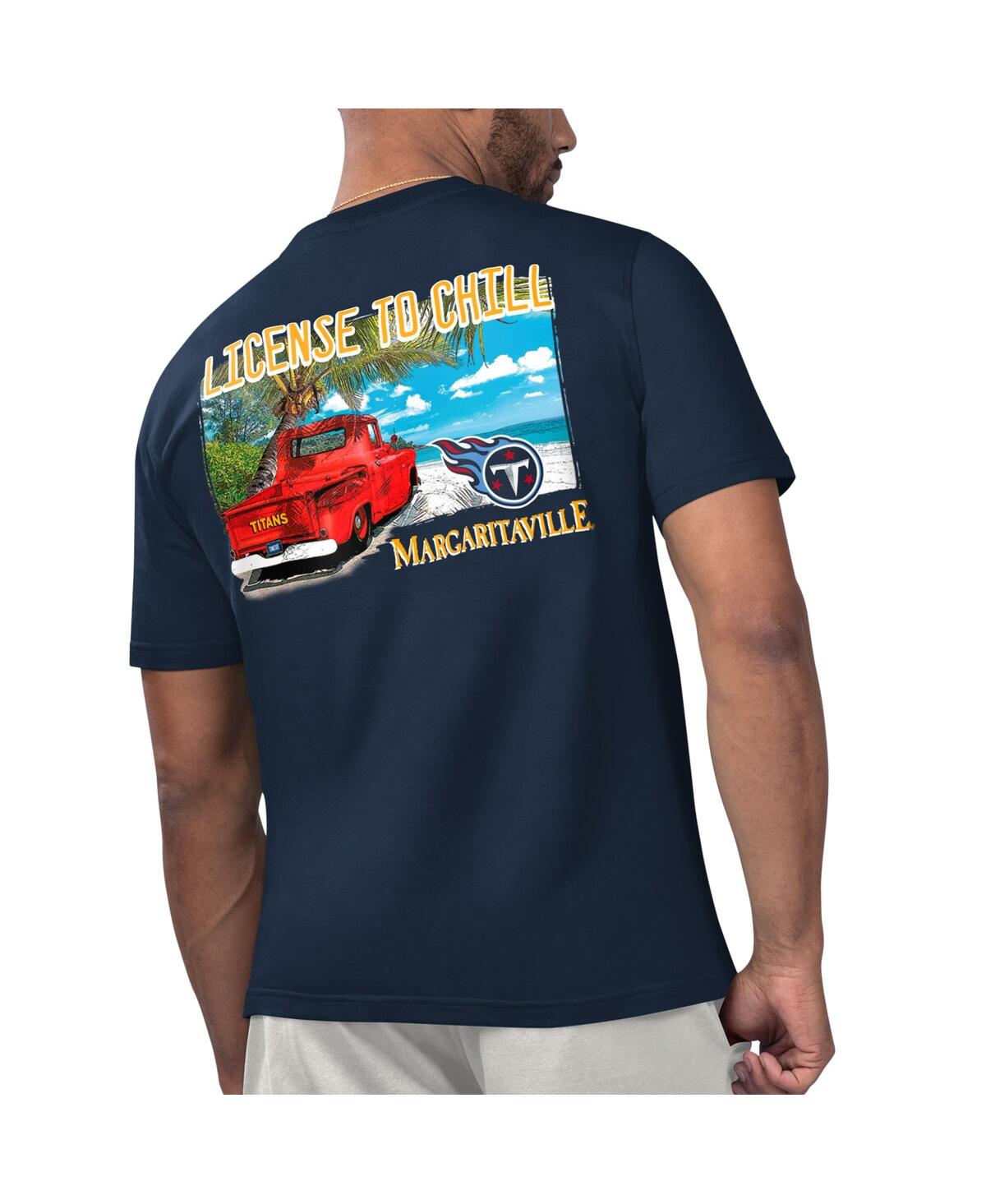 Shop Margaritaville Men's  Navy Tennessee Titans Licensed To Chill T-shirt