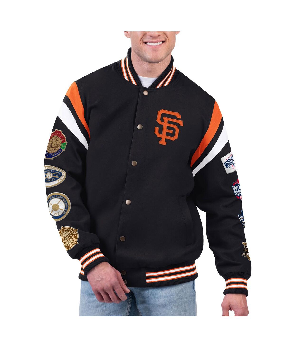 Men's G-iii Sports by Carl Banks Black San Francisco Giants Quick Full-Snap Varsity Jacket - Black
