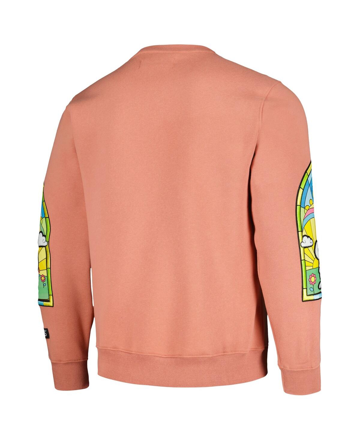 Shop Freeze Max Men's And Women's  Orange Peanuts Snoopy Friend Pullover Sweatshirt