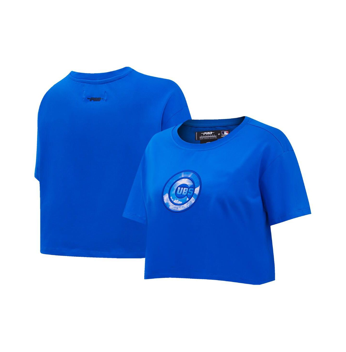 Женская футболка Pro Standard Royal Chicago Cubs Painted Sky Boxy Cropped — фото 1