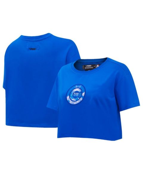 Женская футболка Pro Standard Royal Chicago Cubs Painted Sky Boxy Cropped