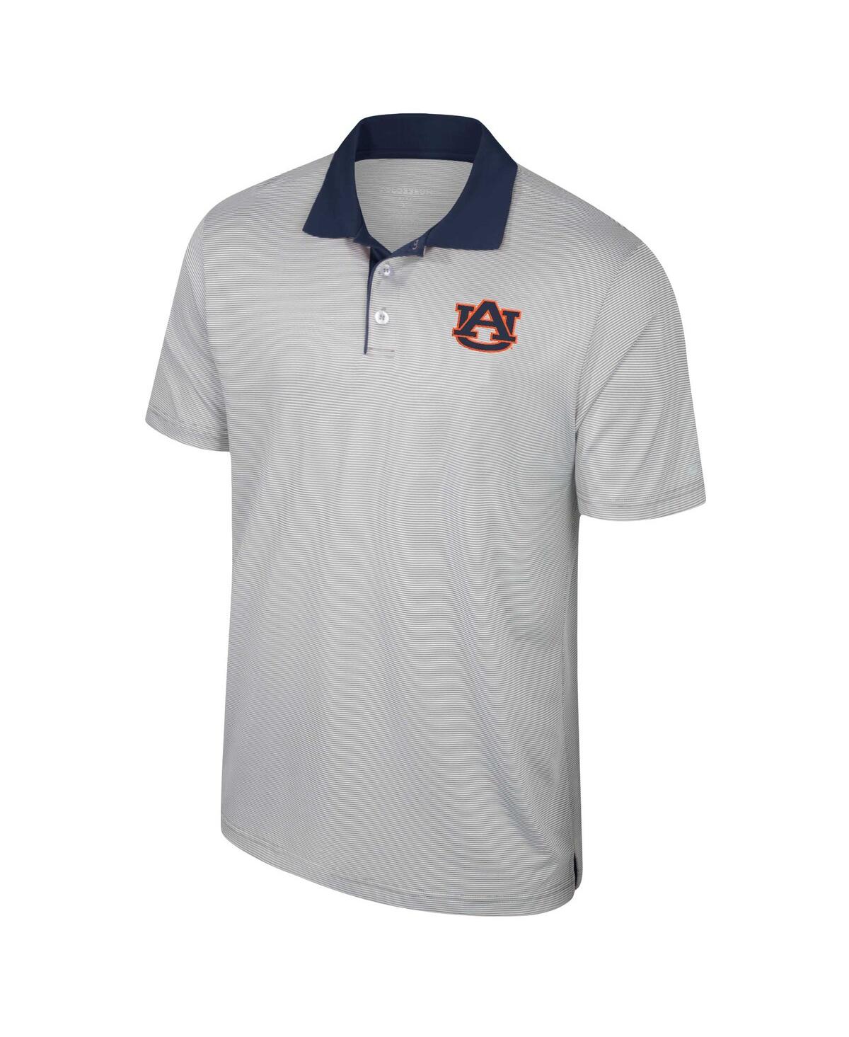 Shop Colosseum Men's  Gray Auburn Tigers Tuck Striped Polo Shirt