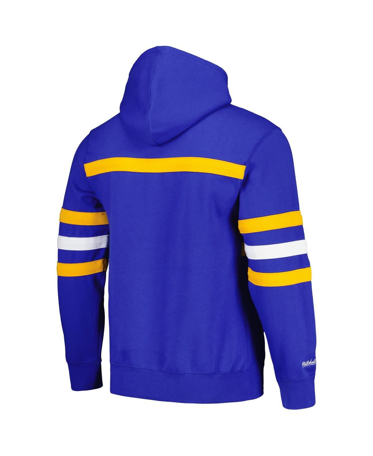 Men's Mitchell & NessGolden State Warriors Head Coach Pullover Hoodie - Royal