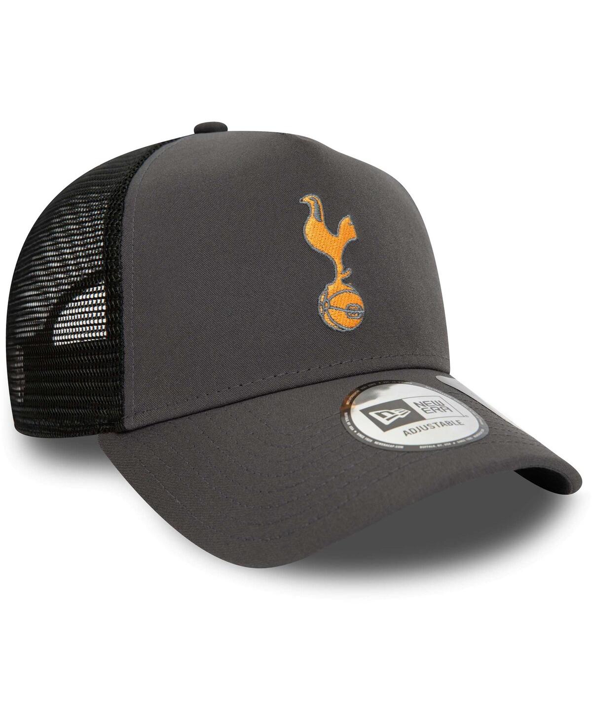 Shop New Era Men's  Gray Tottenham Hotspur Essential 9forty Trucker Adjustable Hat