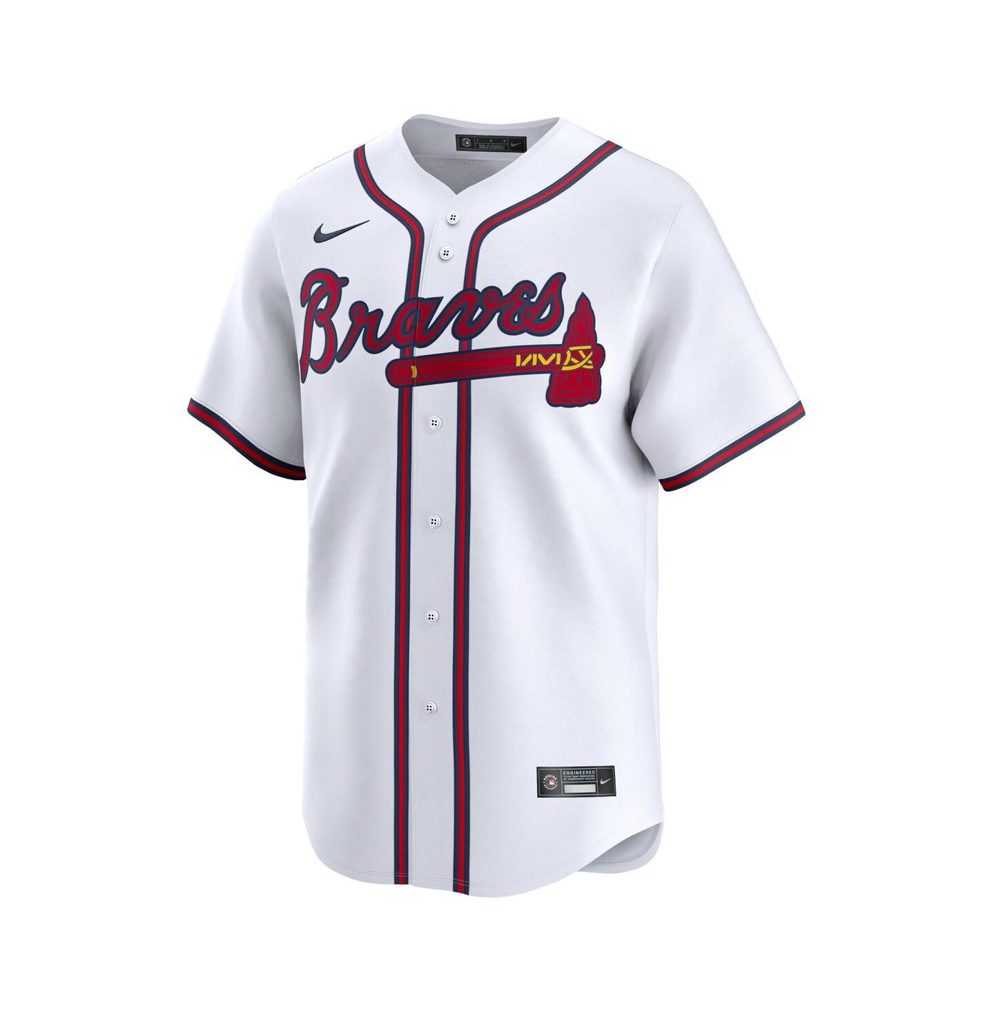 Мужской топ Nike Spencer Strider White Atlanta Braves Home limited Player Jersey — фото 2