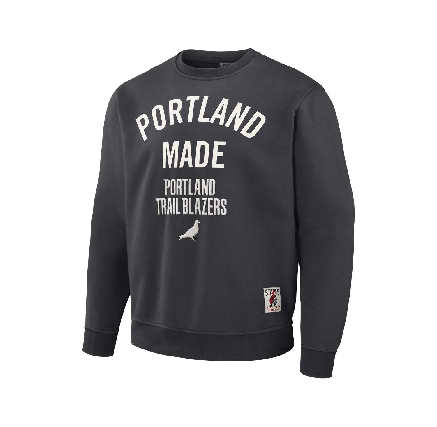 Men's NBA x Anthracite Portland Trail Blazers Plush Pullover Sweatshirt