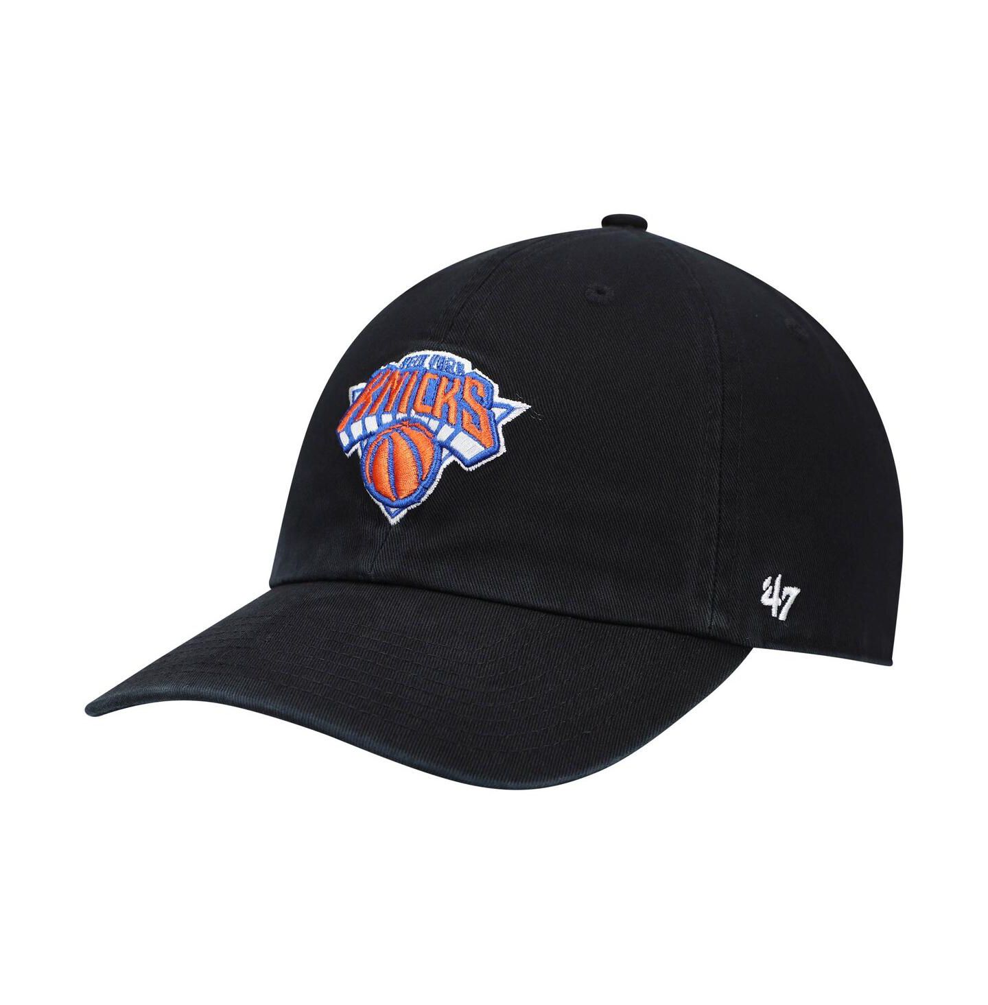 Мужская кепка '47 Brand Black New York Knicks Team Clean Up Adjustable Hat — фото 1