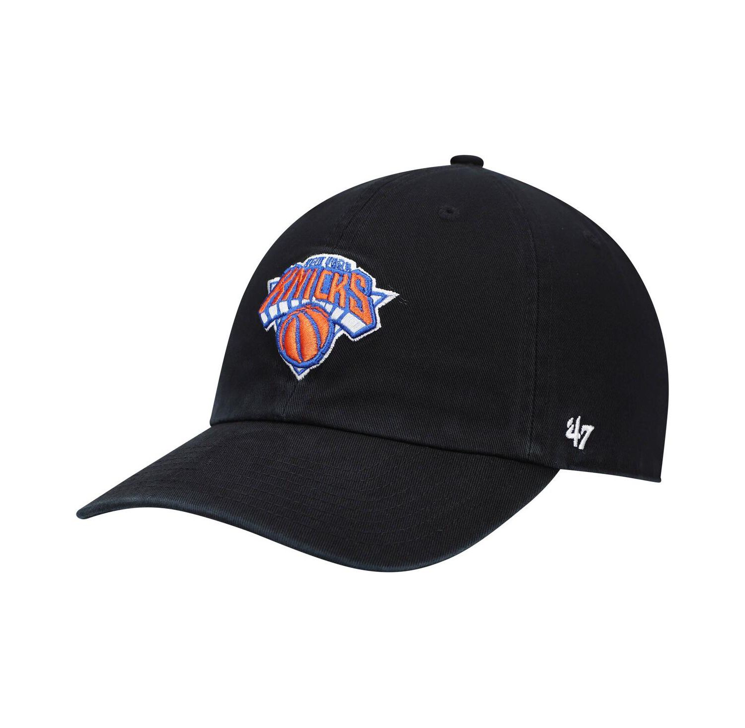 Men's Black New York Knicks Team Clean Up Adjustable Hat