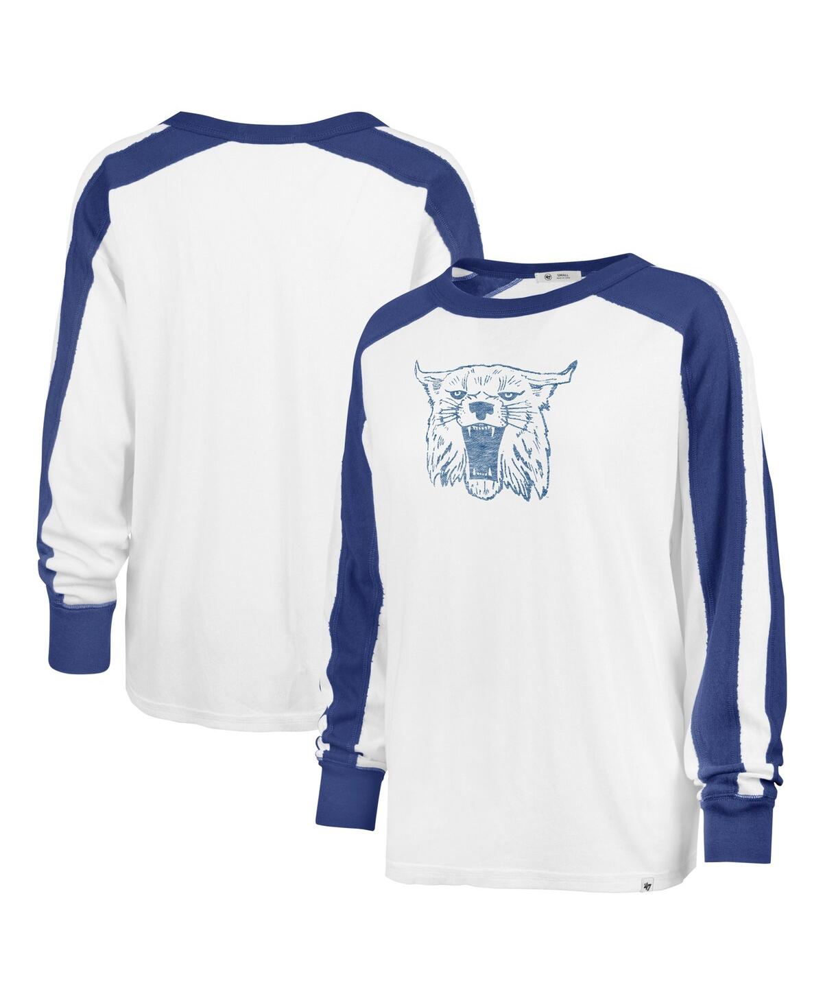 47 Brand Women's ' White Distressed Kentucky Wildcats Premier Caribou Long Sleeve T-shirt