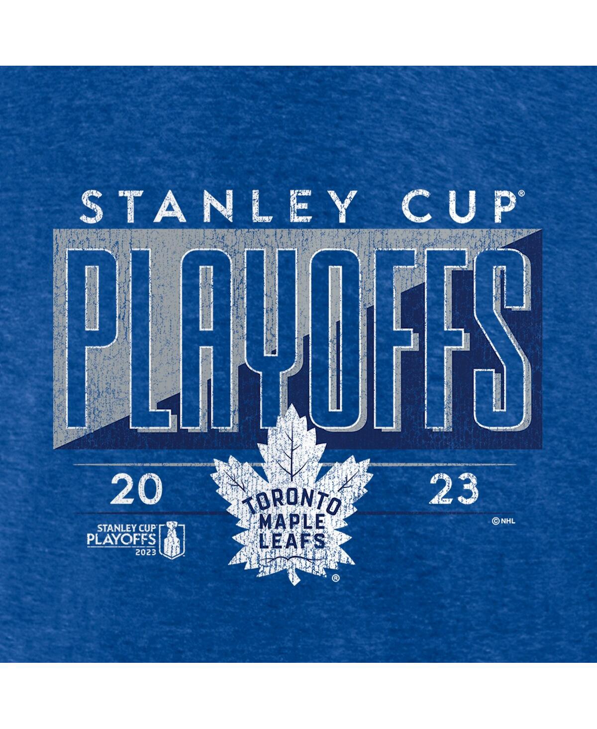 Shop Fanatics Men's  Heather Royal Toronto Maple Leafs 2023 Stanley Cup Playoffs Tri-blend T-shirt