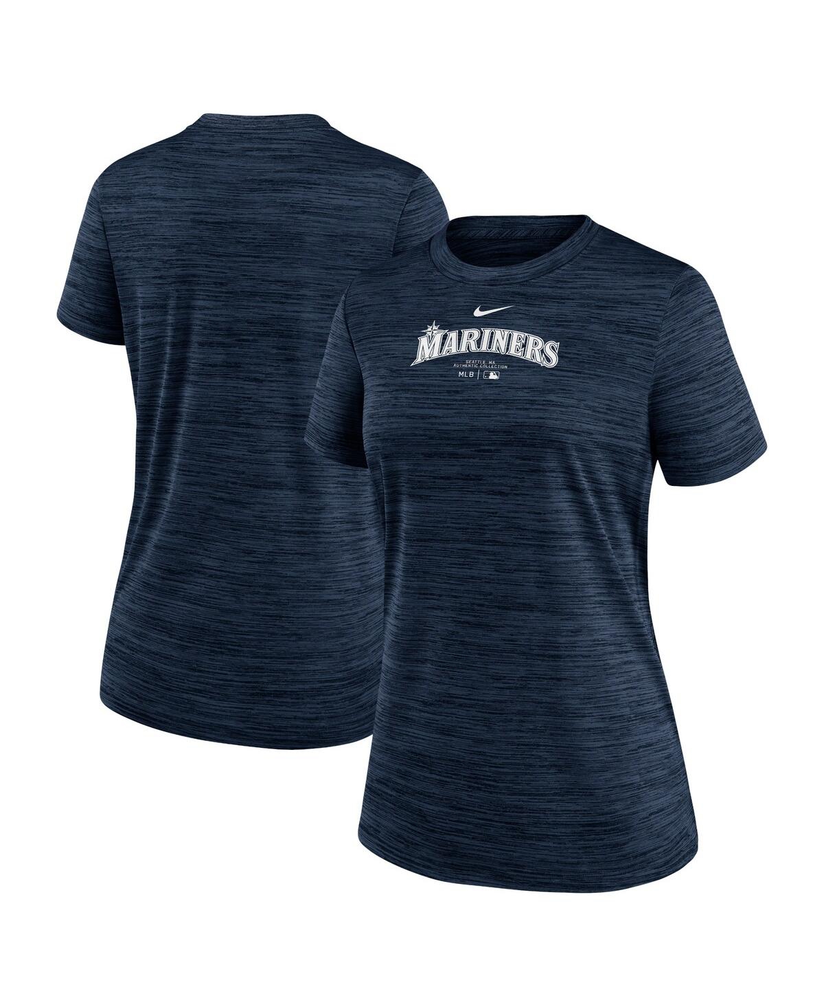 Women's Nike Navy Seattle Mariners Authentic Collection Velocity Performance T-shirt - Navy