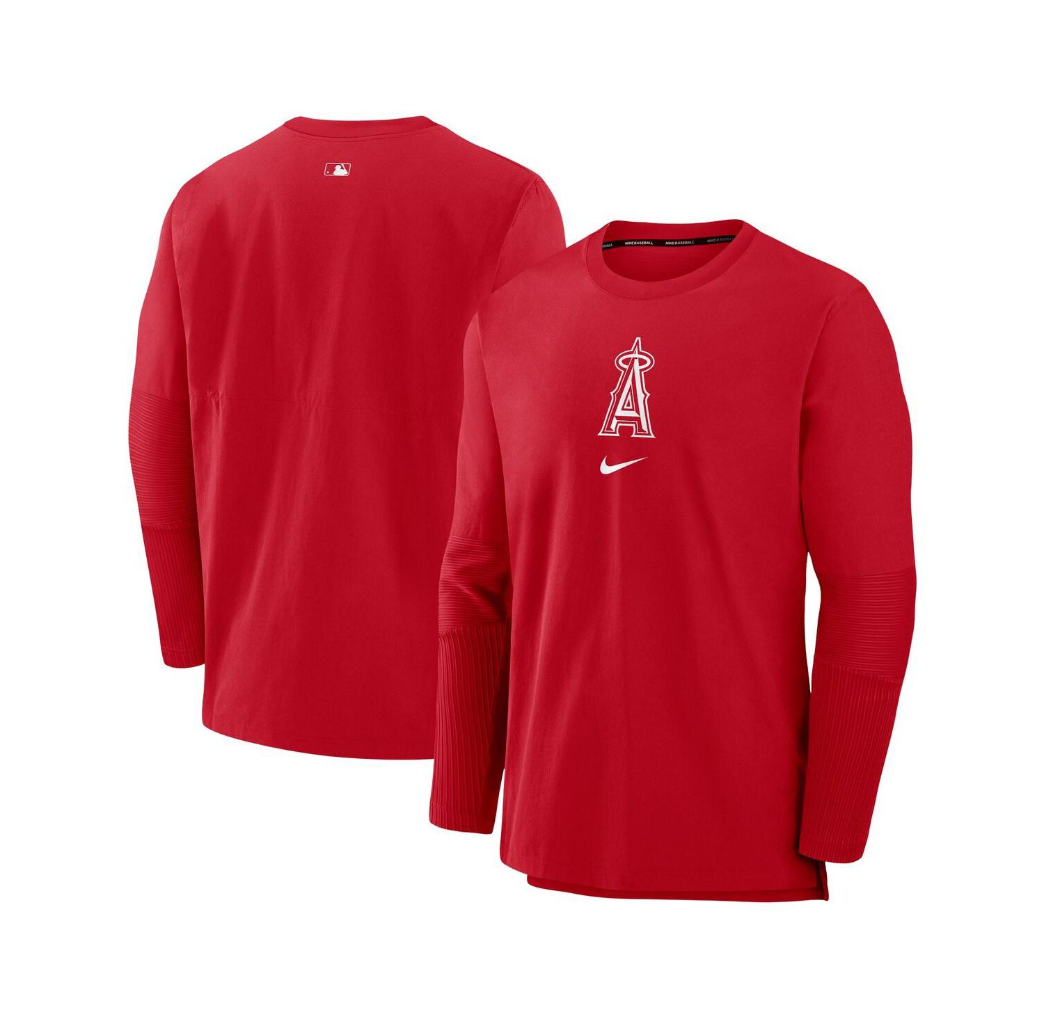 Men's Red Los Angeles Angels Authentic Collection Player Performance Pullover Sweatshirt