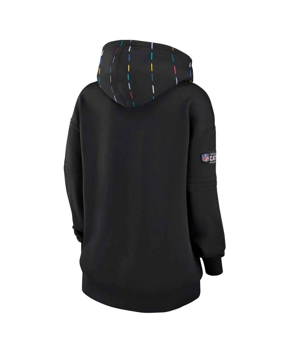 Nike Women's  Black Carolina Panthers 2023 Nfl Crucial Catch Club Pullover Hoodie In Black