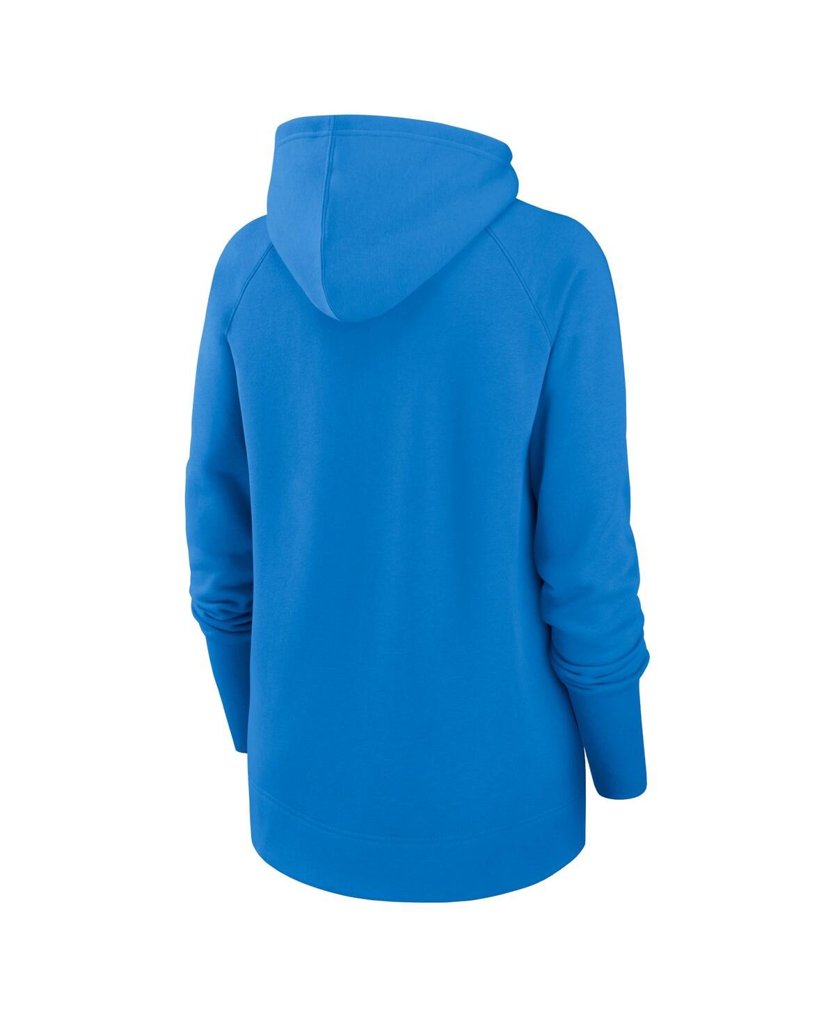 Nike Women's  Powder Blue Los Angeles Chargers Asymmetrical Raglan Full-zip Hoodie In Powder Blue