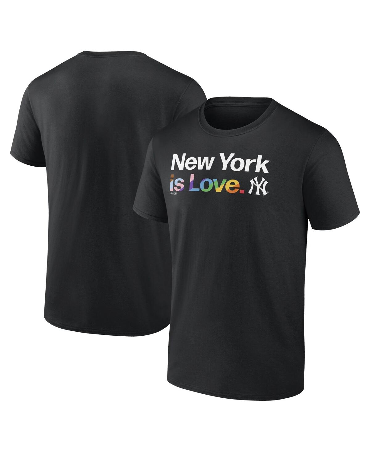 PROFILE MEN'S PROFILE BLACK NEW YORK YANKEES BIG AND TALL PRIDE T-SHIRT