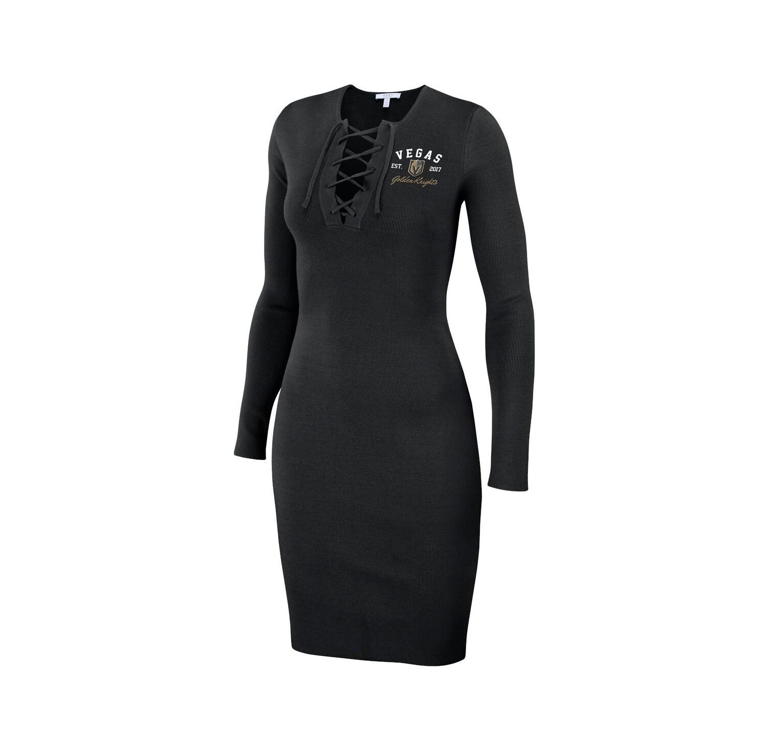 Women's Black Vegas Golden Knights Lace-Up Dress