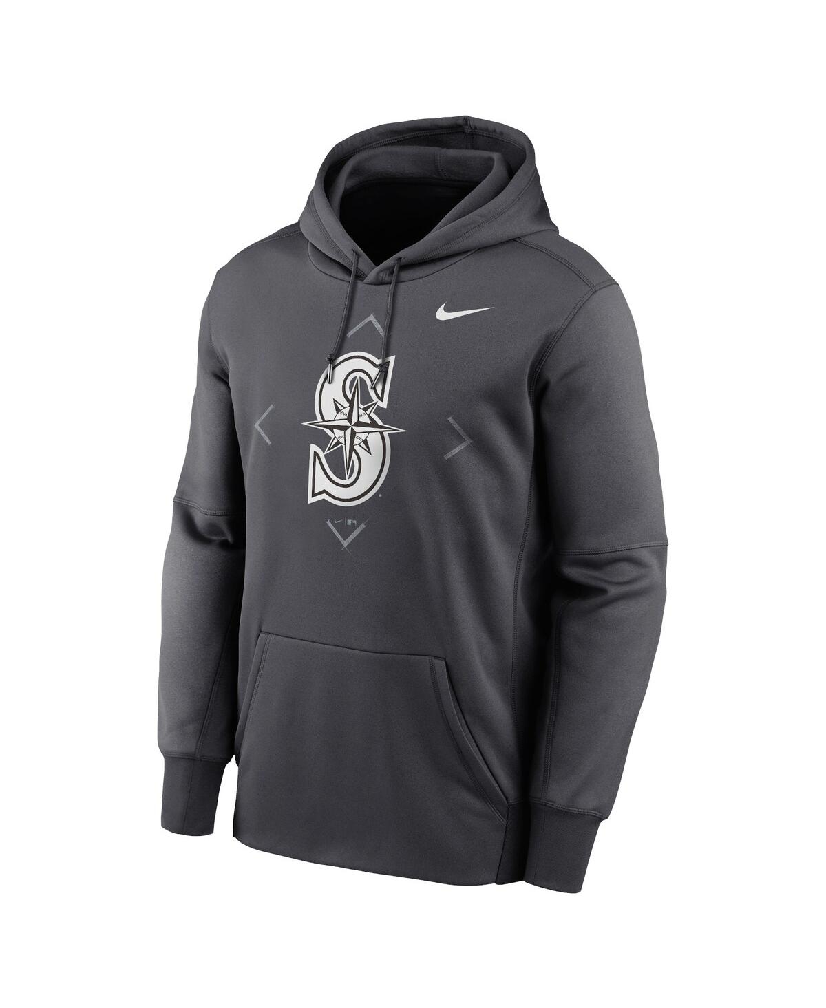 Shop Nike Men's  Anthracite Seattle Mariners Bracket Icon Performance Pullover Hoodie