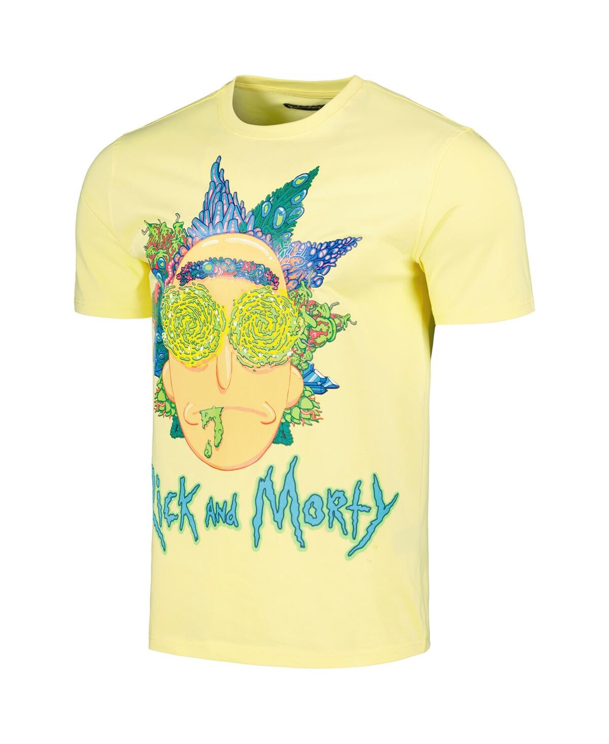 Shop Freeze Max Men's  Yellow Rick And Morty Graphic T-shirt