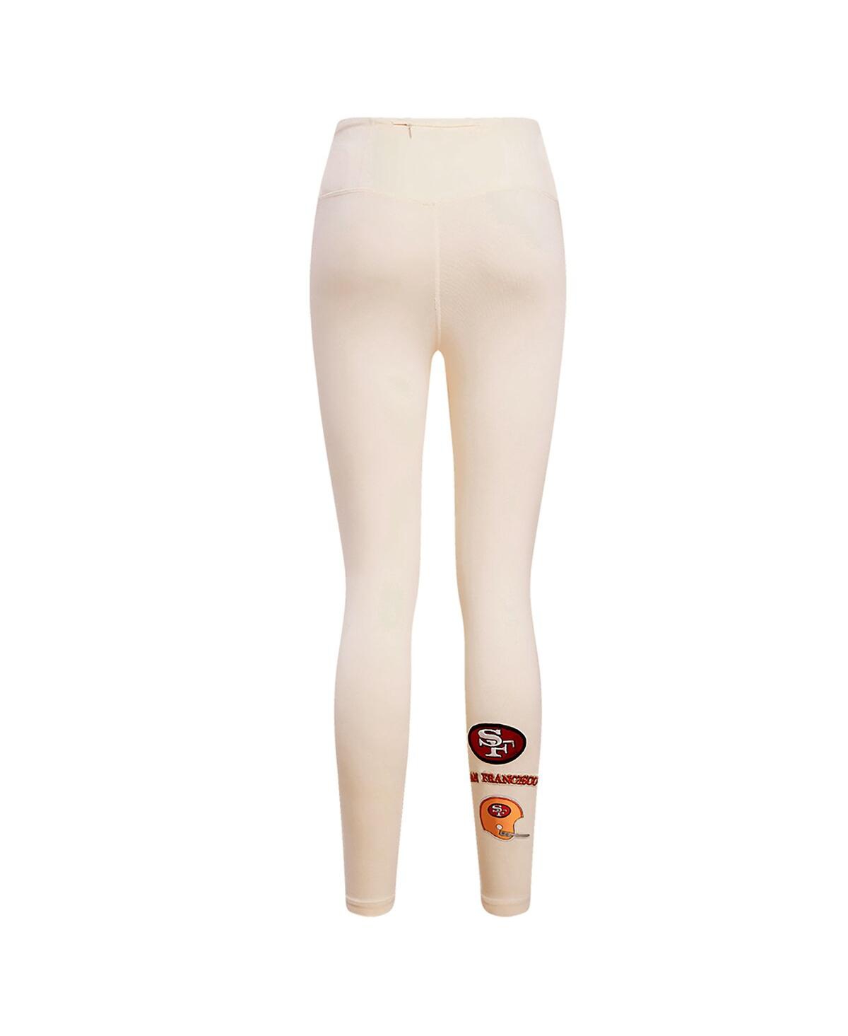 Shop Pro Standard Women's  Cream Distressed San Francisco 49ers Retro Classic Jersey Leggings