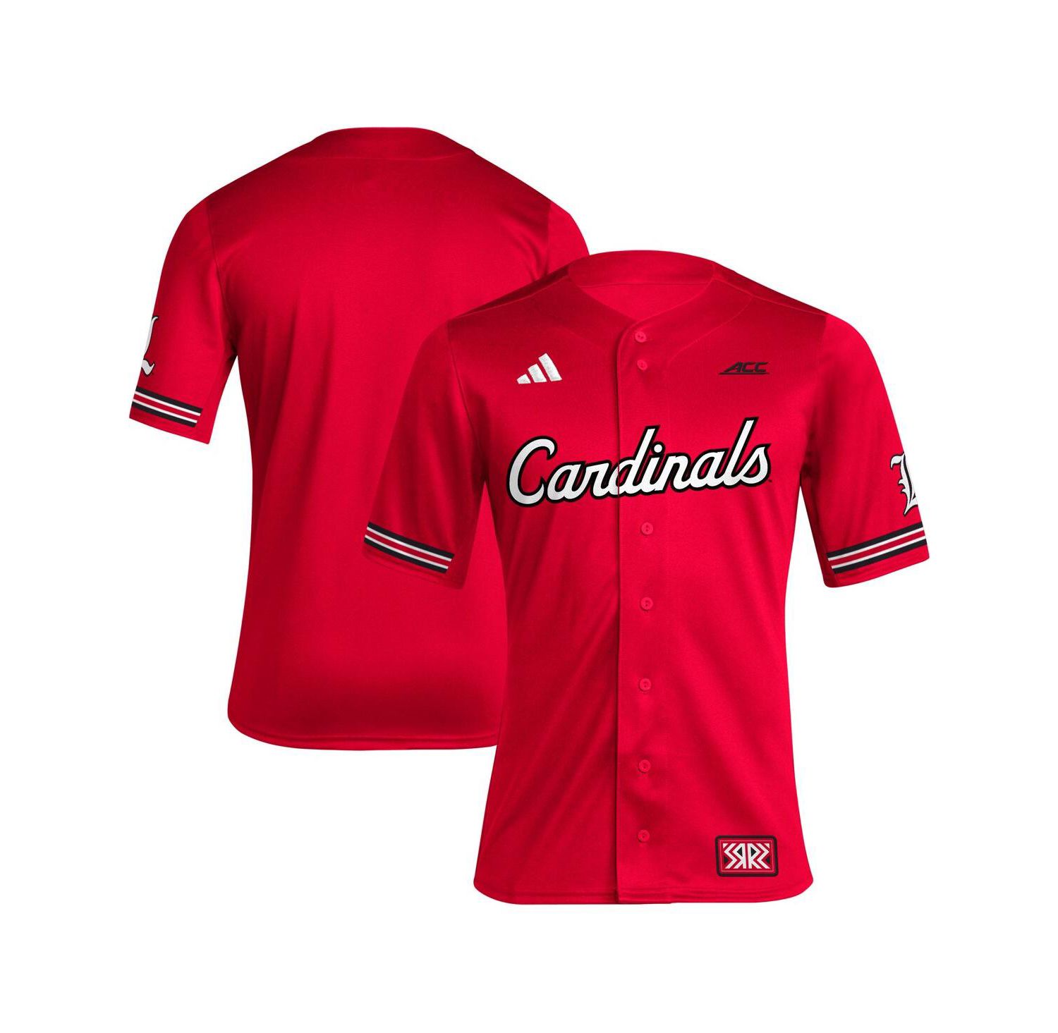 Men's Red Louisville Cardinals Reverse Retro Replica jersey Baseball Jersey