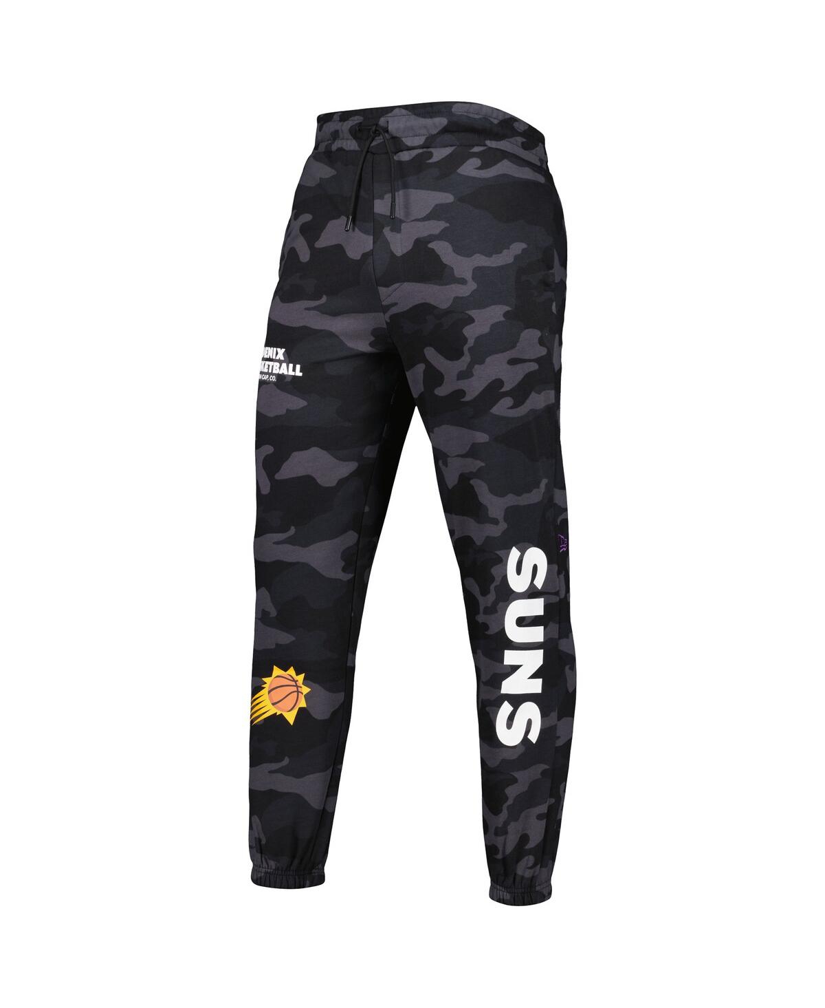NEW ERA MEN'S NEW ERA BLACK, CAMO PHOENIX SUNS TONAL JOGGERS 