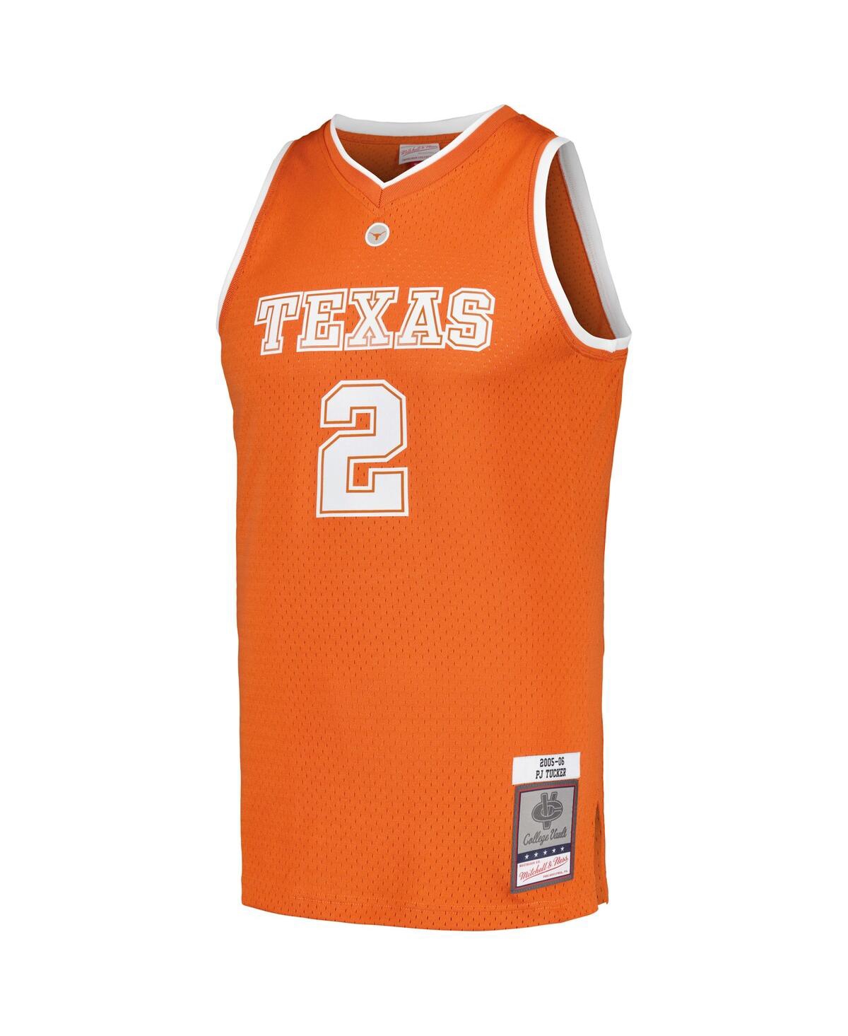 Men's Mitchell & Ness Pj TuckerDistressed Texas Longhorns 2005/06 College Vault Player Swingman Jersey - Texas Orange