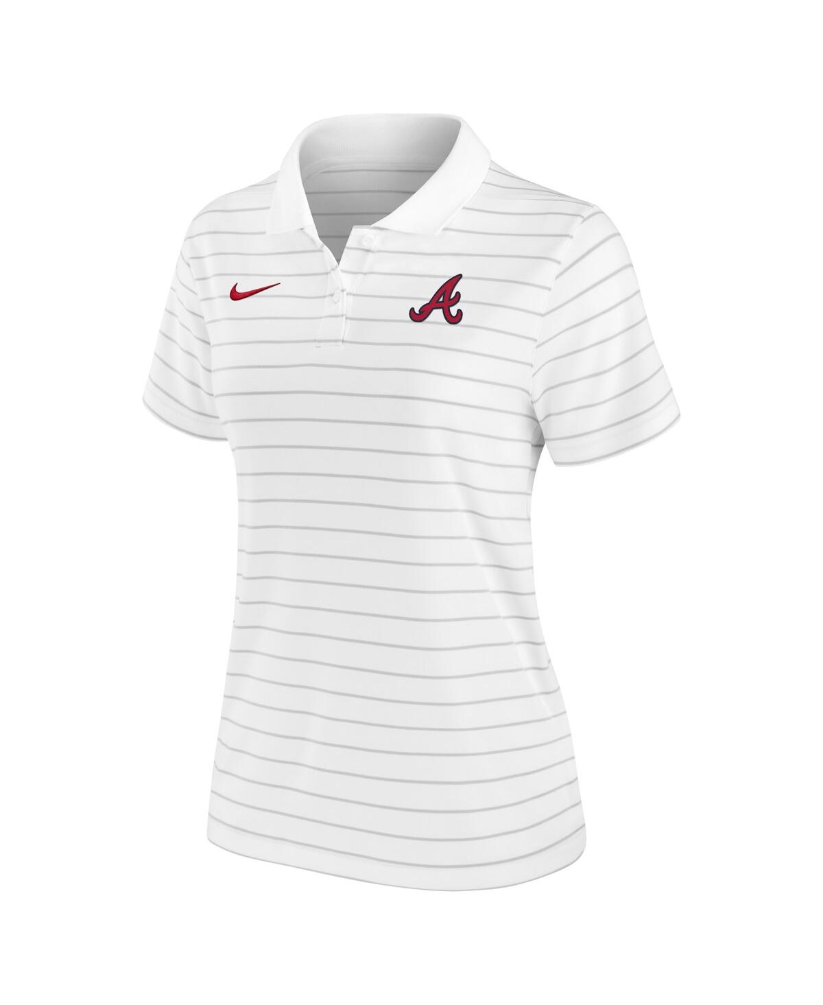 Shop Nike Women's  White Atlanta Braves Authentic Collection Victory Performance Polo Shirt