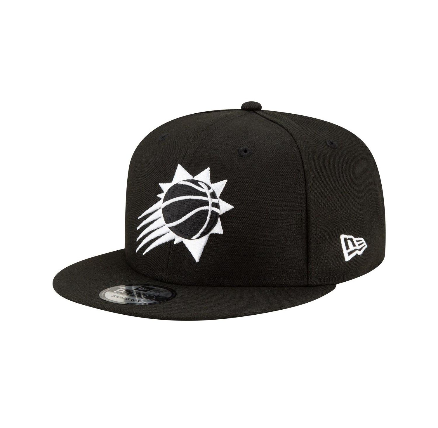 Men's Phoenix Suns Black & White 9FIFTY Snapback Hat