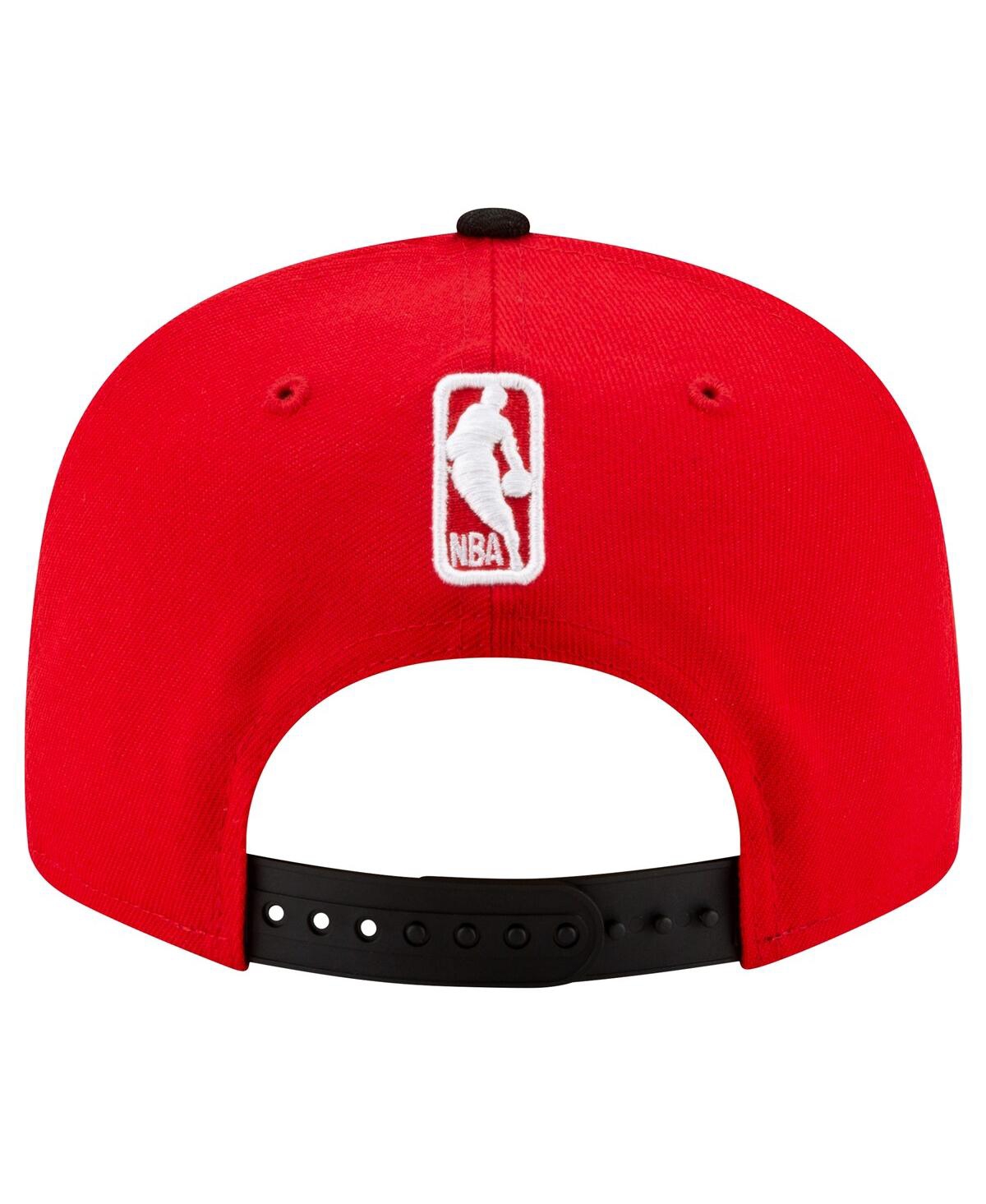 New Era Men's  Red, Black Atlanta Hawks Official Team Color 2tone 9fifty Snapback Hat In Red,black