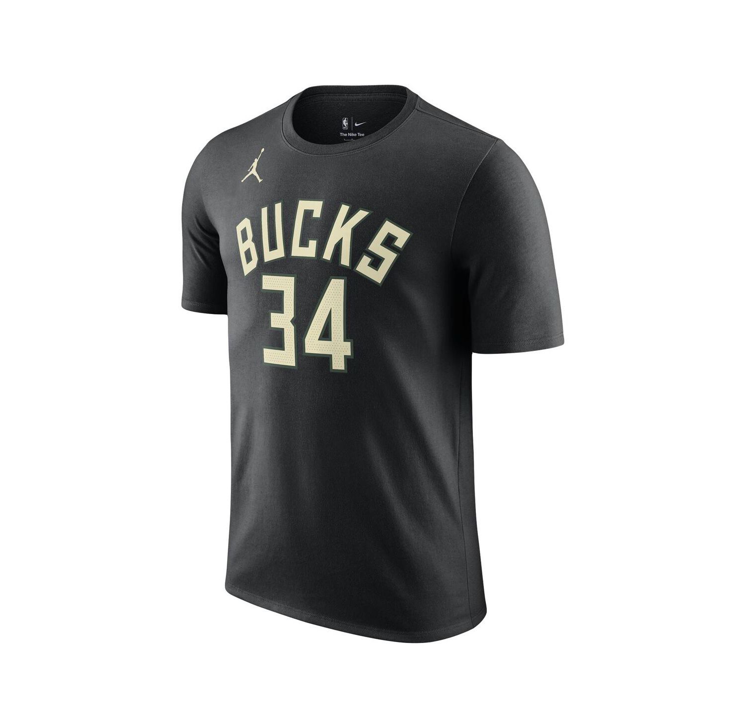 Men's Giannis Antetokounmpo Black Milwaukee Bucks 2022/23 Statement Edition Name and Number T-shirt