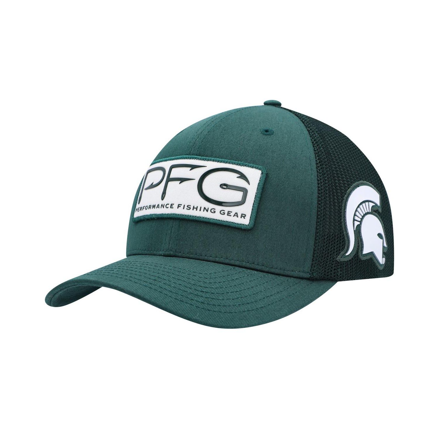 Men's Green Michigan State Spartans PFG Hooks Flex Hat