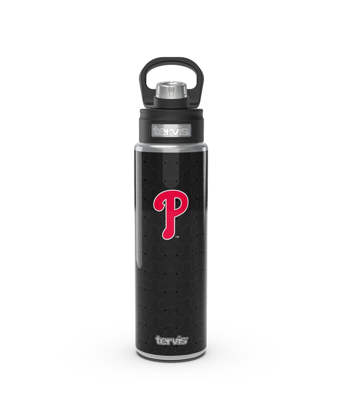 Philadelphia Phillies 24 Oz Weave Stainless Steel Wide Mouth Bottle - Black
