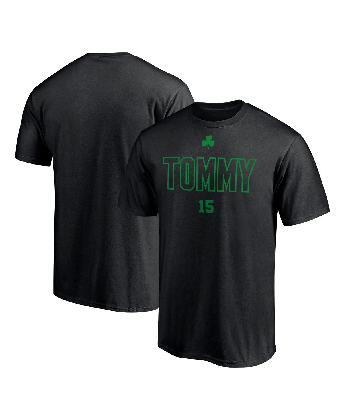 FANATICS MEN'S FANATICS TOM HEINSOHN BLACK BOSTON CELTICS T-SHIRT