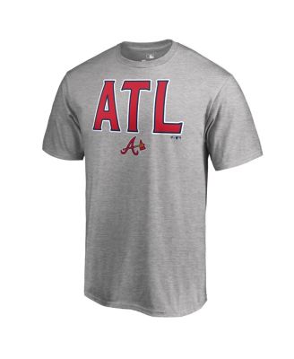 Men's Heather Gray Atlanta Braves Hometown ATL T-shirt