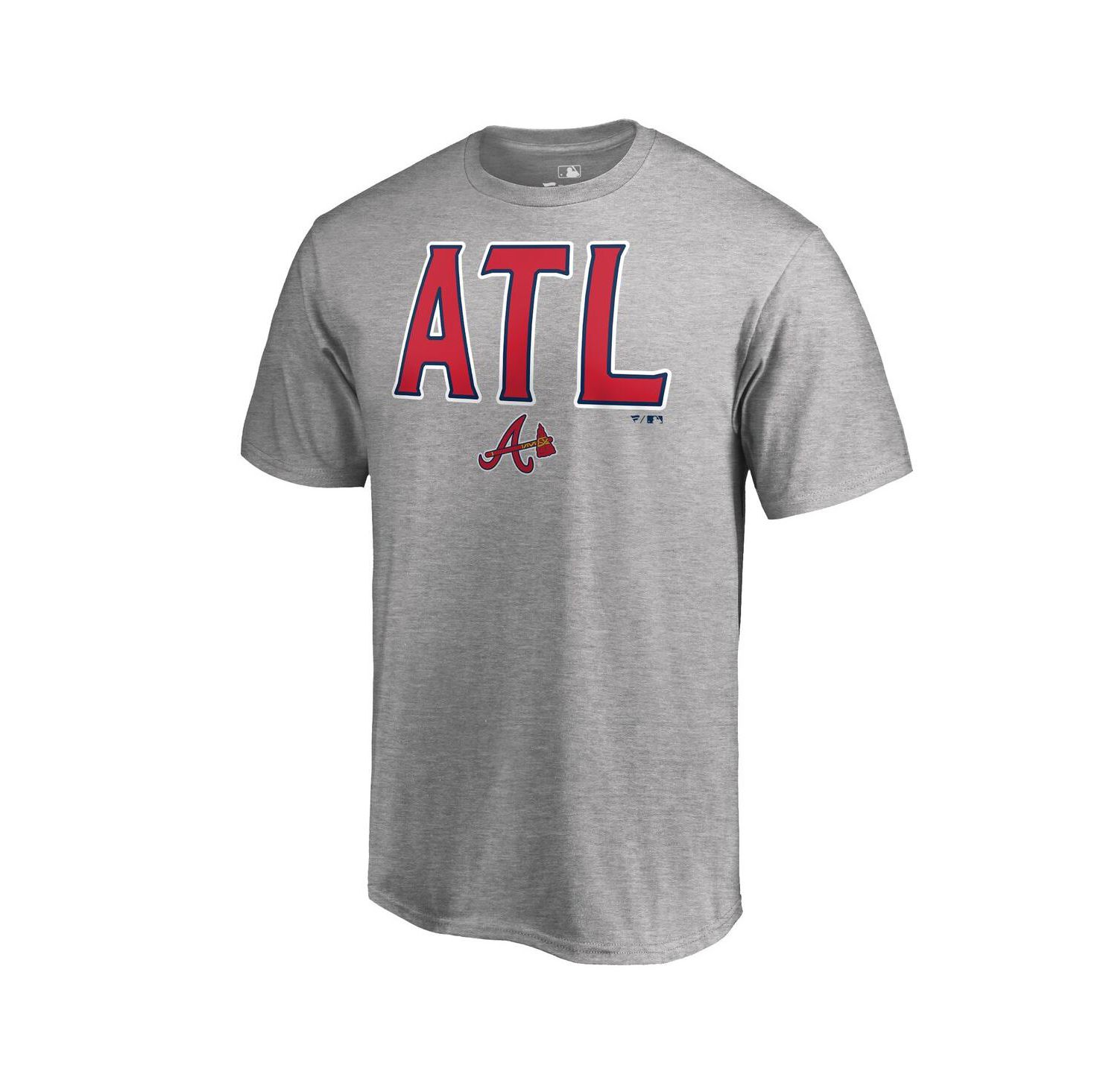 Men's Heather Gray Atlanta Braves Hometown ATL T-shirt