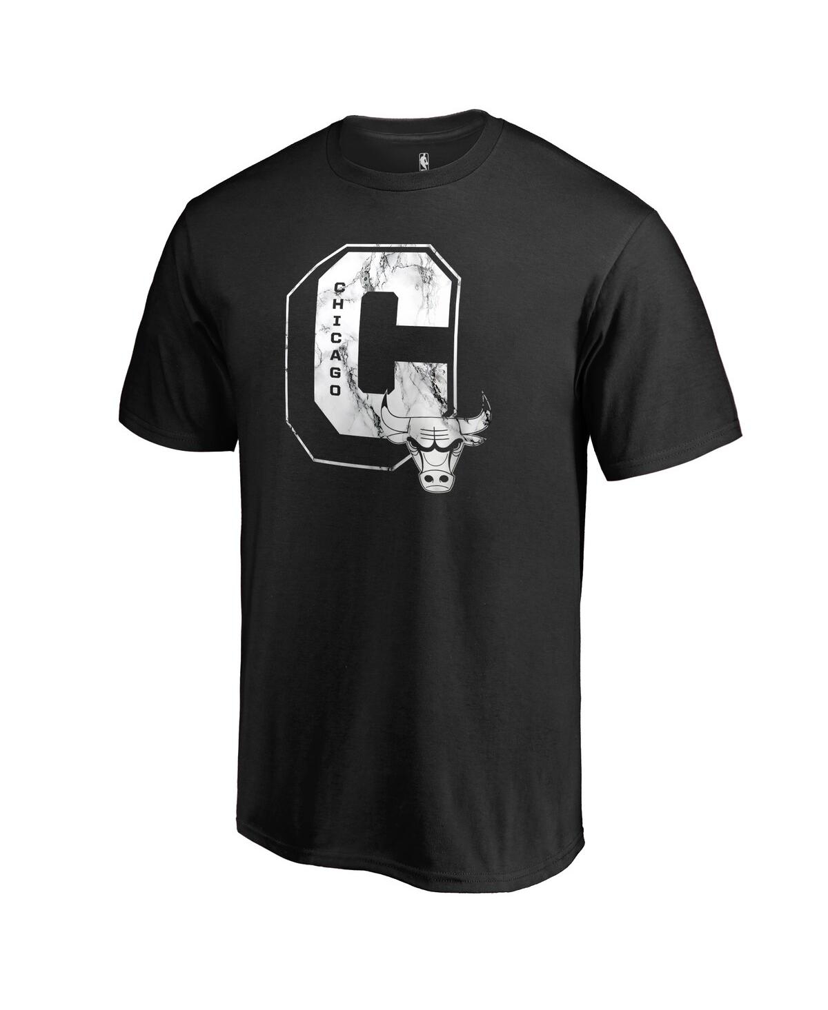 Fanatics Men's  Black Chicago Bulls Letterman T-shirt In Black