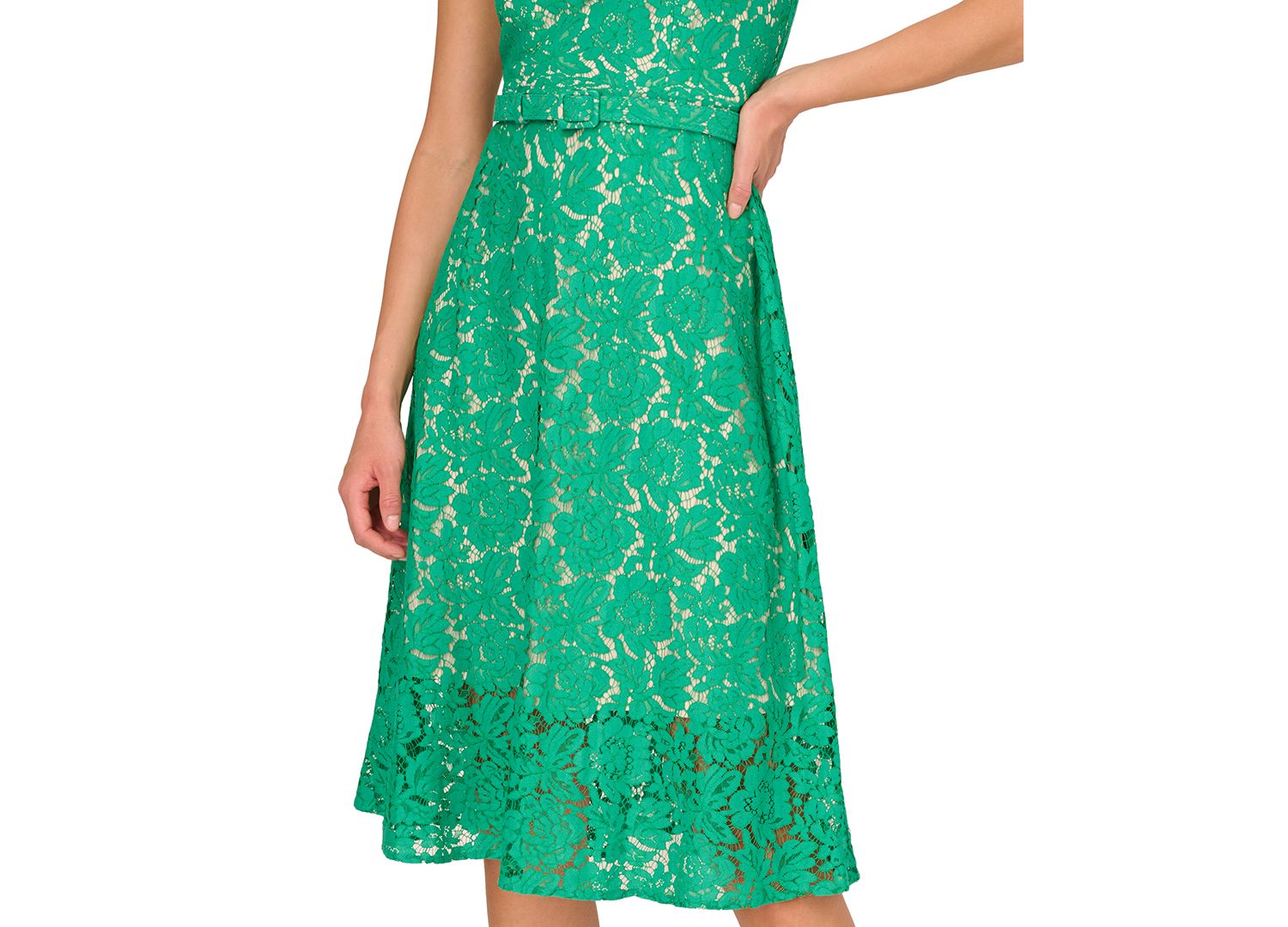 Women's Sleeveless Lace Midi Dress