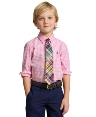 Polo Ralph Lauren Toddler and Little Boys Patterned Cotton Poplin Shirt Macy s