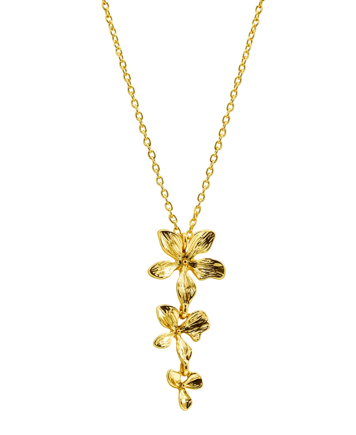 Shop Adornia 14k Gold-plated 3-petal Necklace