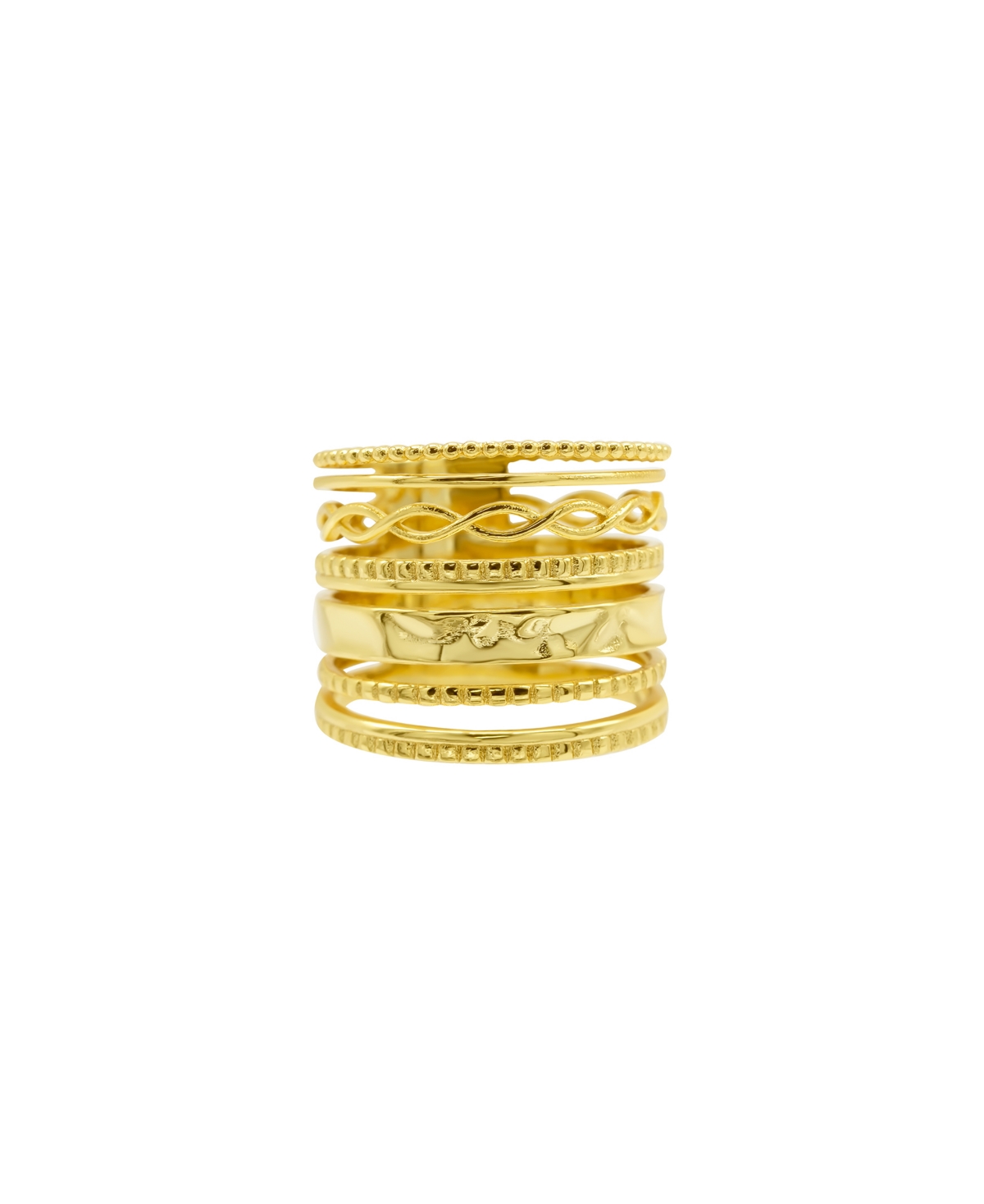 Shop Adornia 14k Gold-plated Multi-band Ring